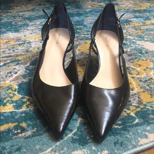 Black Bandolino Leather Pointed Toe Heels NWOB 10